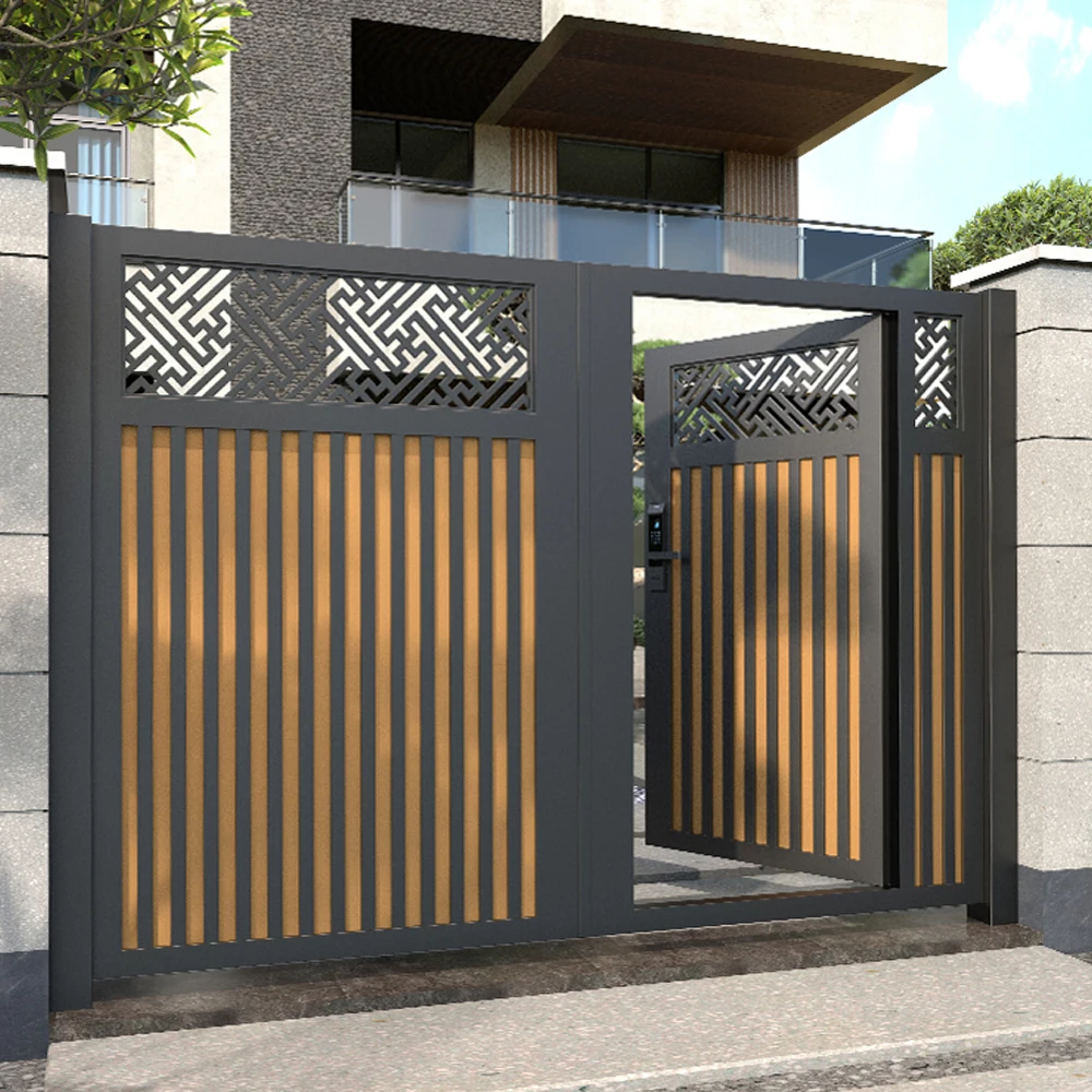 Aluminum Cantilever Gate Modern Front Yard Entrance Automatic Driveway Outdoor Security Residential Heavy