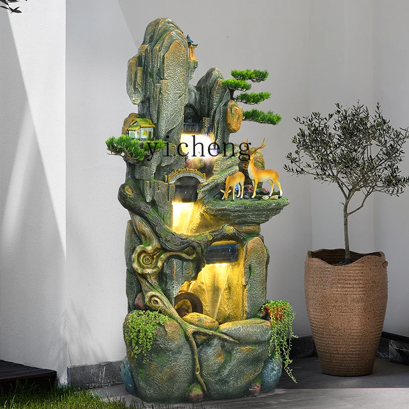 a4 rockery flowing water fountain living room landscape humidifier feng shui wheel decorative