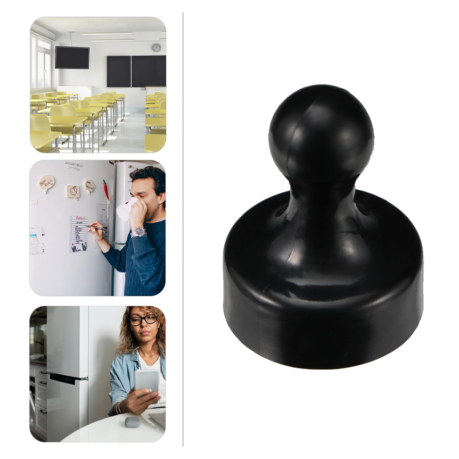 10 قطع من المسامير المغناطيسية لخزانة الثلاجة البيضاء والمكتب والمدرسة والمنزل، سطح غير قابل للخدش، محمول مدمج #4