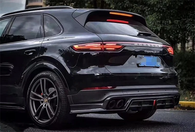 Carbon CM Style Front Bumper Edge Rear Diffuser Side Skirt Spoiler for Porsche Caye Coupe 2018-2021 Body Kit