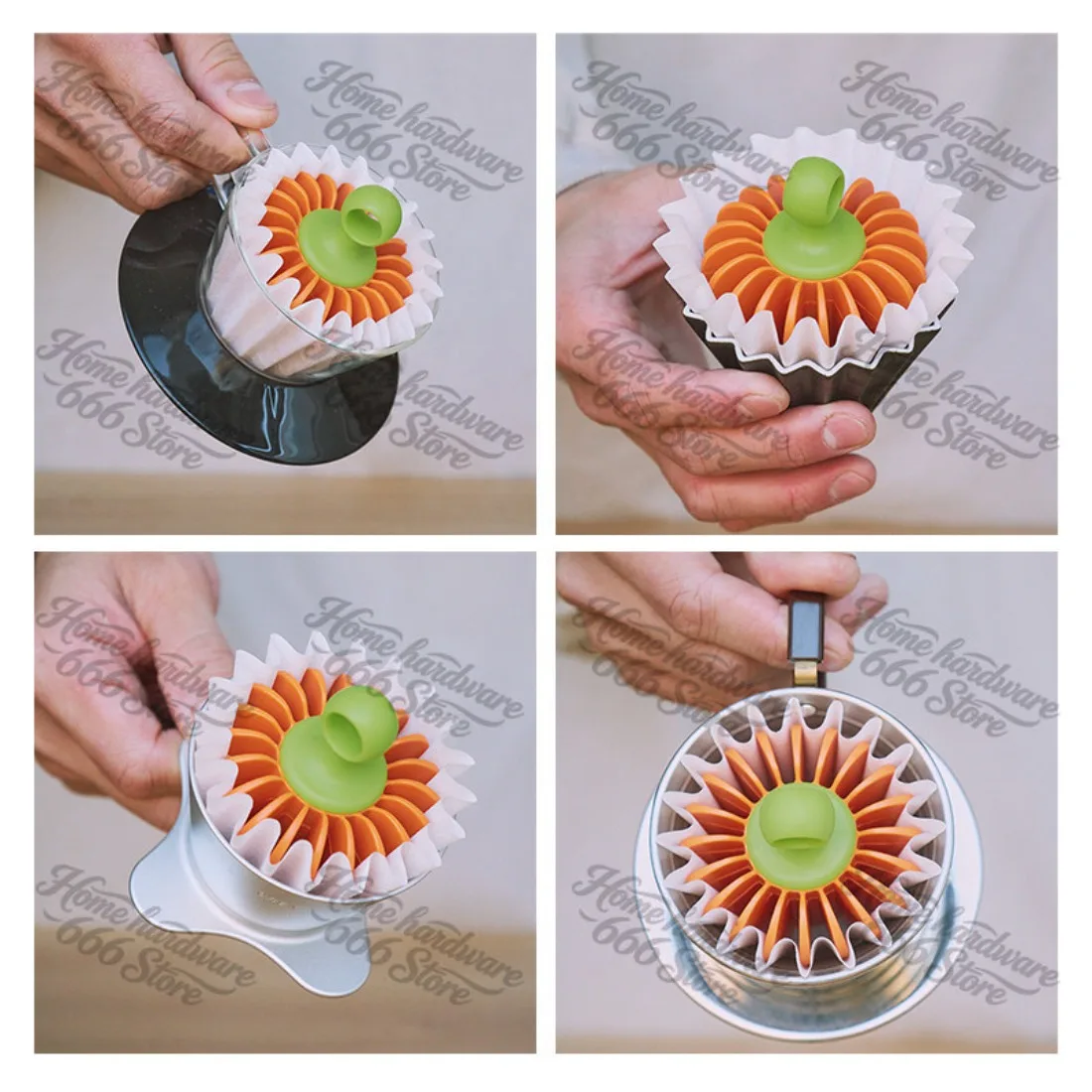 Paper Press 155185 Cake Filter Cup V60 Conical Filter Cup Fitting Filter Paper Hand Brewing Coffee