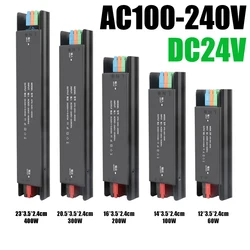 หม้อแปลงไฟฟ้าขนาดกะทัดรัดหม้อแปลงไฟฟ้า AC 100V-240V 110V 220V ถึง DC 24V 12V สำหรับแผงไฟ LED 100W 200W 300W