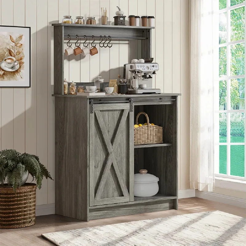 

Grey for coffee bar tables with adjustable shelves in the living room and dining room