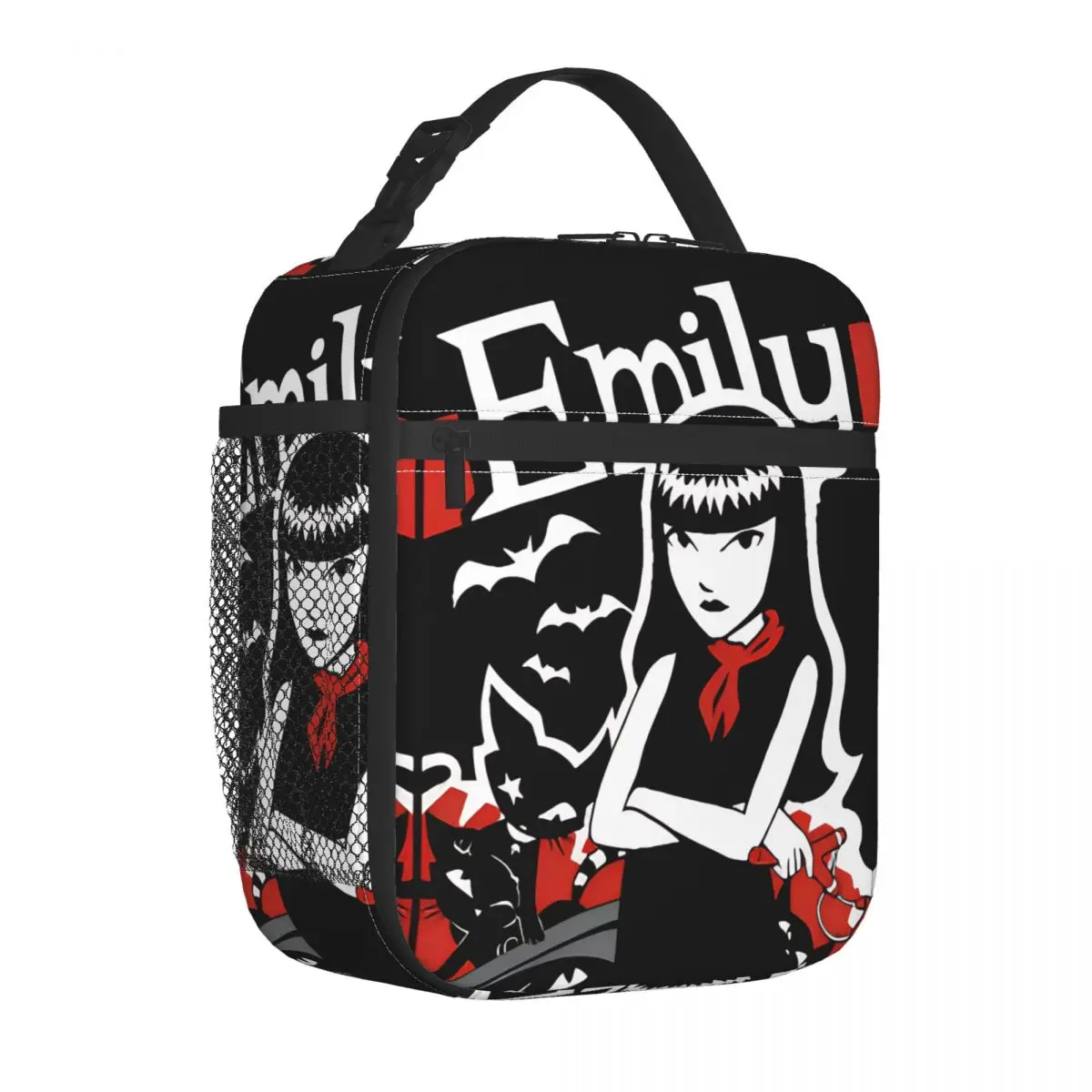 E-Emily The Strange Insulated Lunch Bags Portable Lunch Container Thermal Bag Lunch Box Tote School Travel Girl Boy