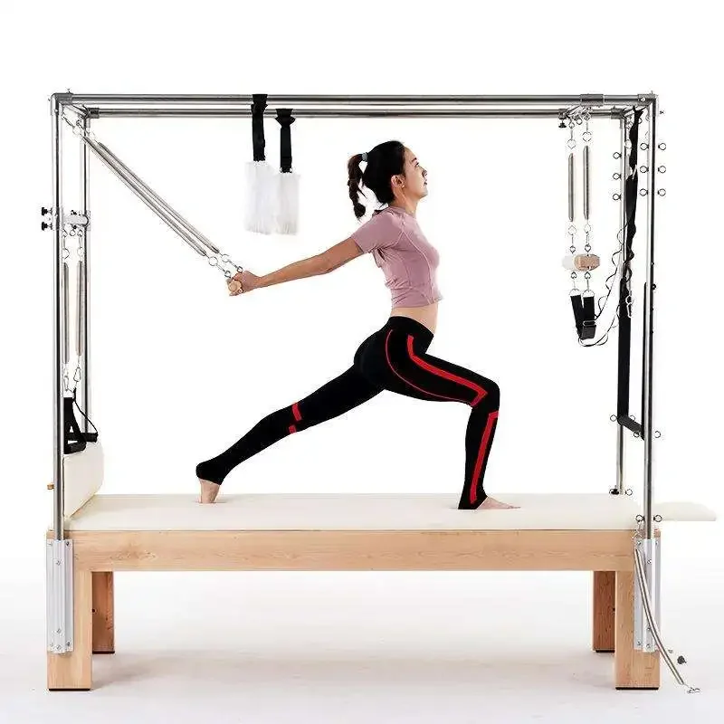 

Deren Pilates EquipmentYoga Health Body Building Wood Training Equipment Half Trapeze Pilates Cadillac Reformer