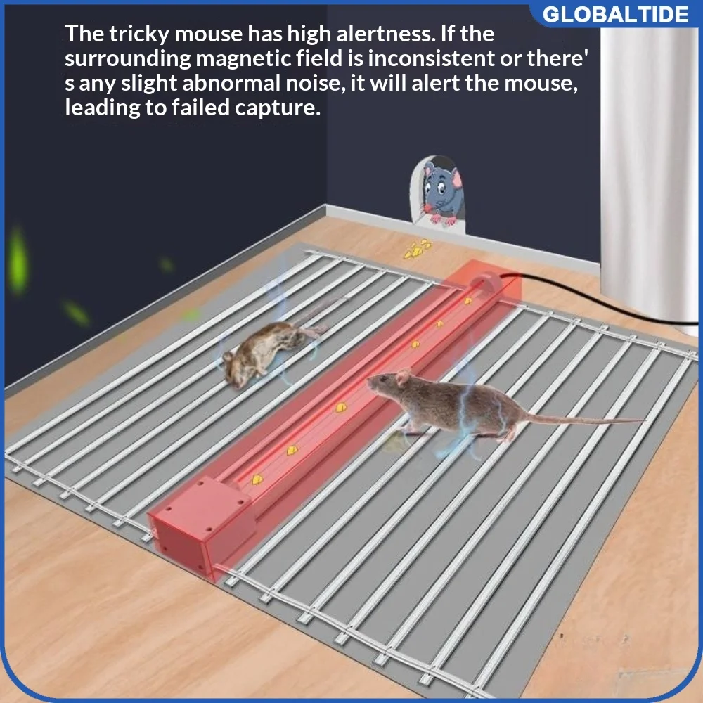 50x65cm Intelligent High-Voltage Mousetrap Infrared Automatic Electric Shock Mouse Trap Safe Continuous Mouse Trap