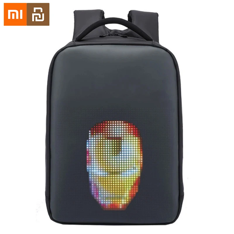 

Xiaomi Youpin светодиодный рюкзак с экраном дисплея, мобильная реклама, светящийся рюкзак, мобильный рюкзак высокой четкости и яркости