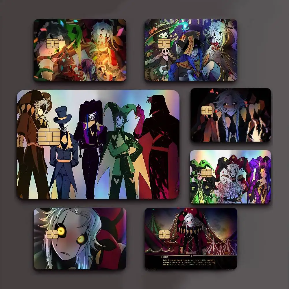 The Freak Circus Pierrot Game Premium Laser Effect Bank Card Stickers Removable Self Adhesive Art Decor