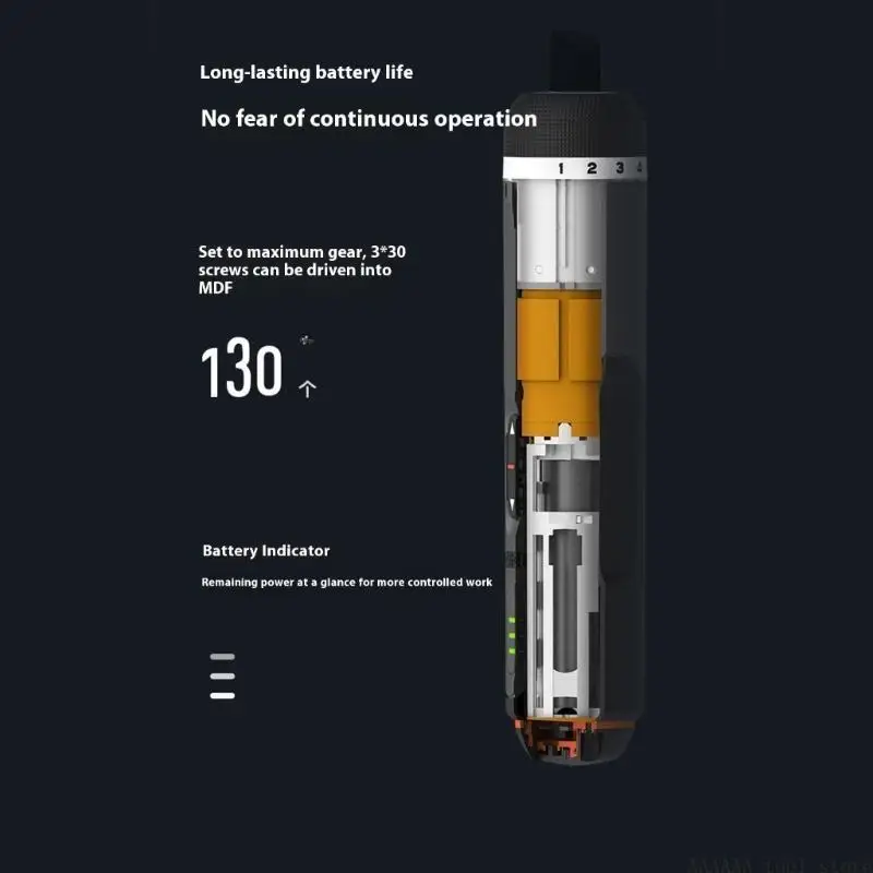 A2BE Multifunctional Electric Screwdriver Set 7 Speed Mode Portable Charging Tool With Accessories For Various Tasks