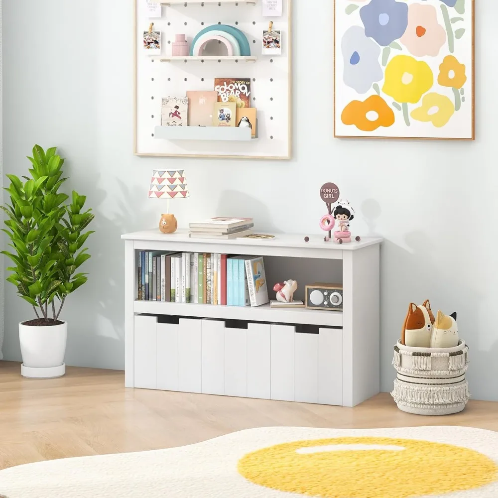 Органайзер для хранения детской игровой комнаты со съемными ящиками, небольшая книжная полка для детей, решения для хранения книг