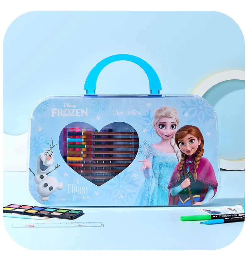 

Набор для творчества Disney Frozen 2 с цветными карандашами, маркерами, акварелью, Эльза и Анна, креативный набор, подарок для девочек