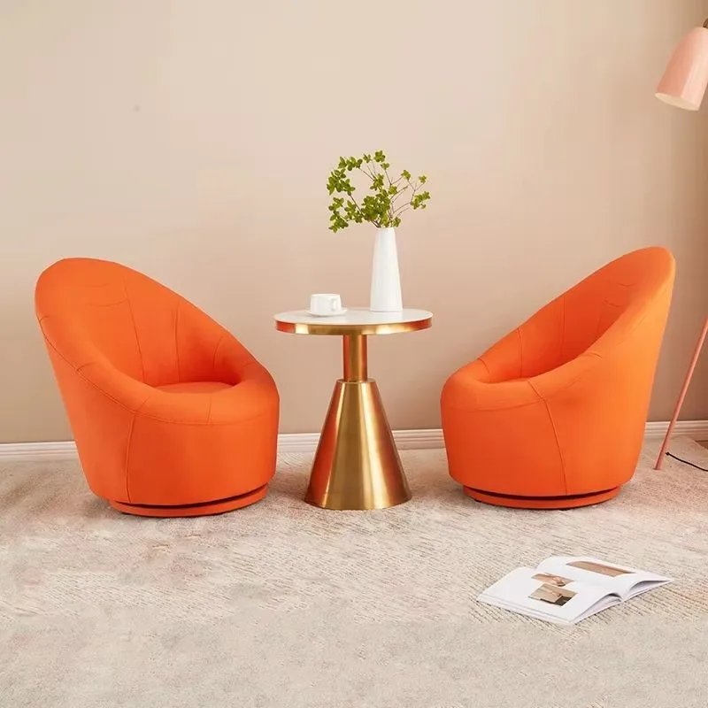 أريكة كسولة بو الجلود كرسي واحد صالة غرفة المعيشة التفاوض أريكة مكتب دراسة الكمبيوتر الترفيه خشب متين الأرائك الدوارة