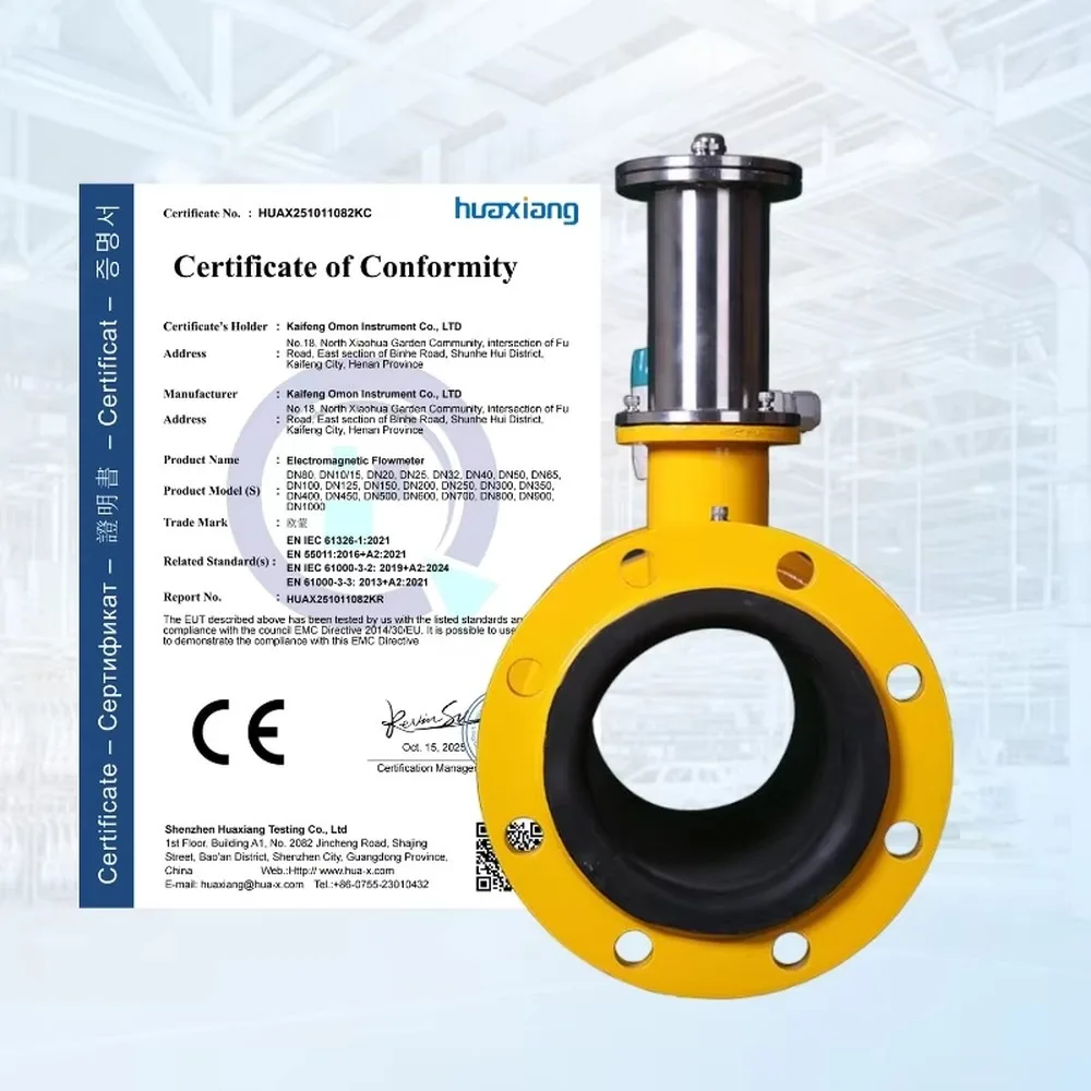 Electromagnetic Flow Meter RS485 4-20mA Wide Liquid Level Adaptable for Water Sewage Irrigation Drainage CE ISO9001