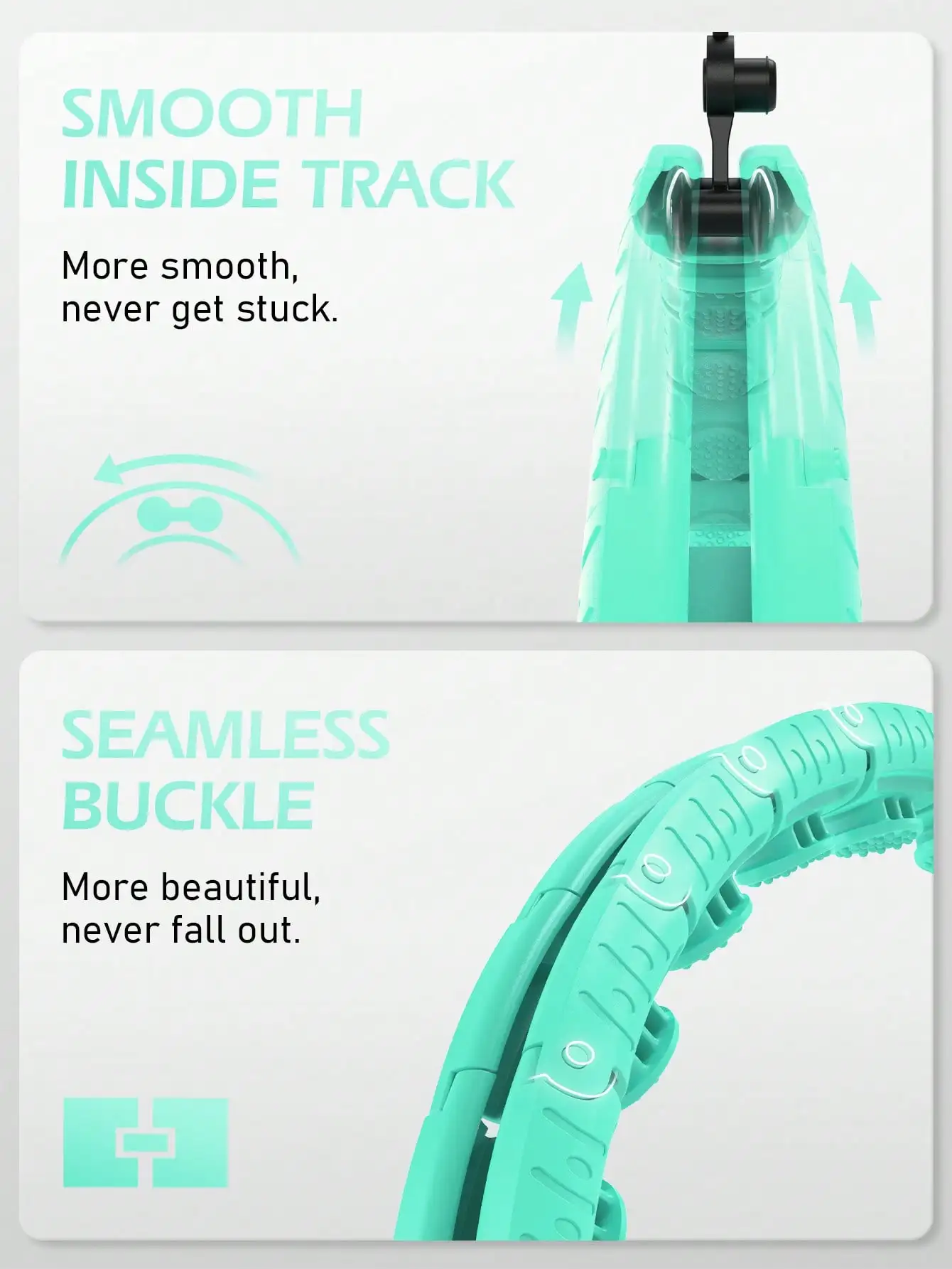 طوق حولا مرجح 66 بوصة (32 وصلة) - مع كرة الوزن، طوق إنفينيتي الذكي لإنقاص الوزن للنساء البالغات