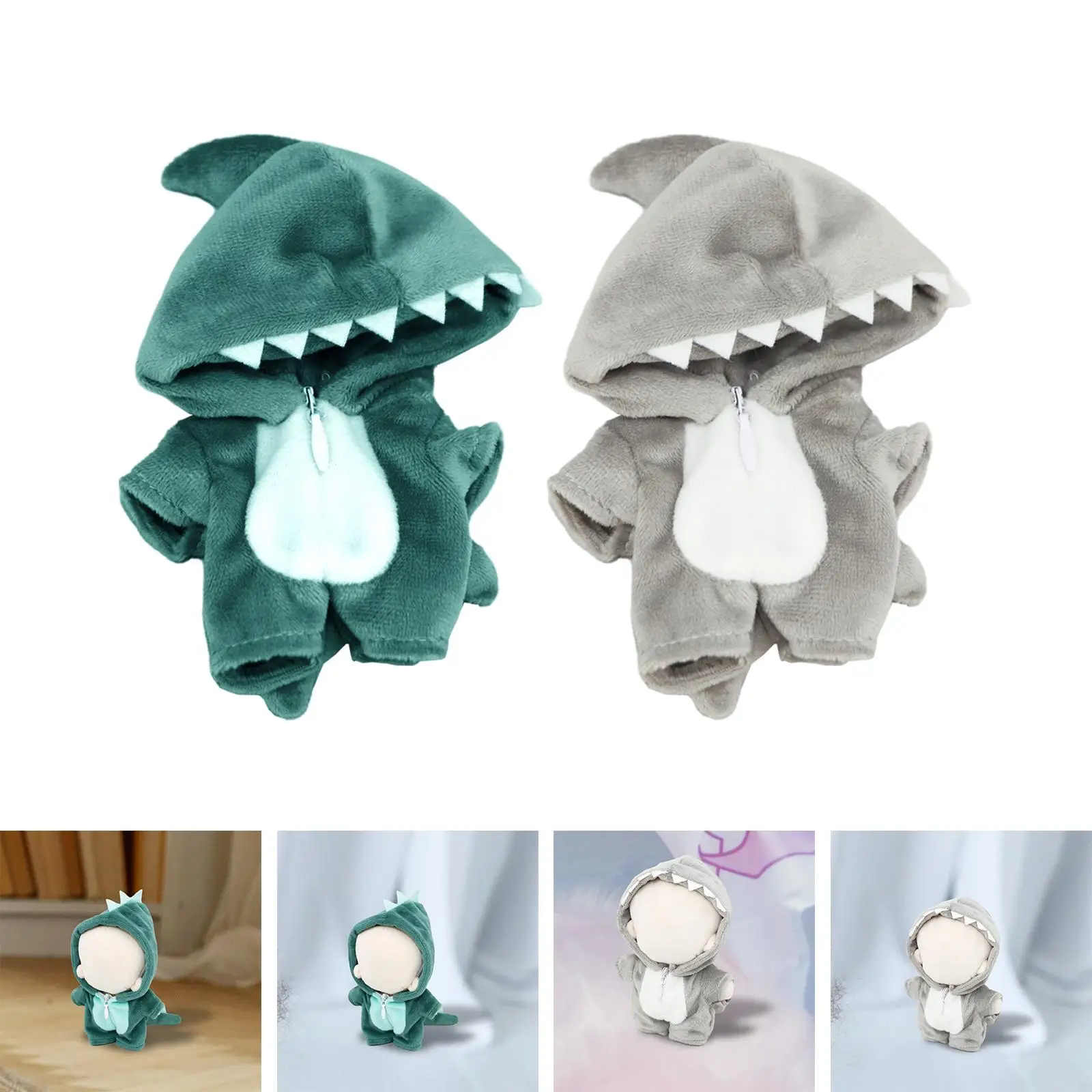 Plush Doll Clothes Costume Doll Changing Clothes Stuffed Figures Toys Doll Hoodie Garment Outfits for 10cm-12cm Doll Accessories