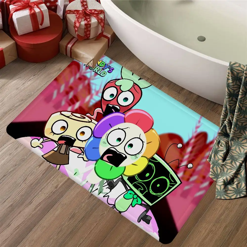 Hot Horror Game Dandys World Entrance Door Mat Washable Non-Slip Living Room Sofa Chairs Area Mat Kitchen Welcome Doormat