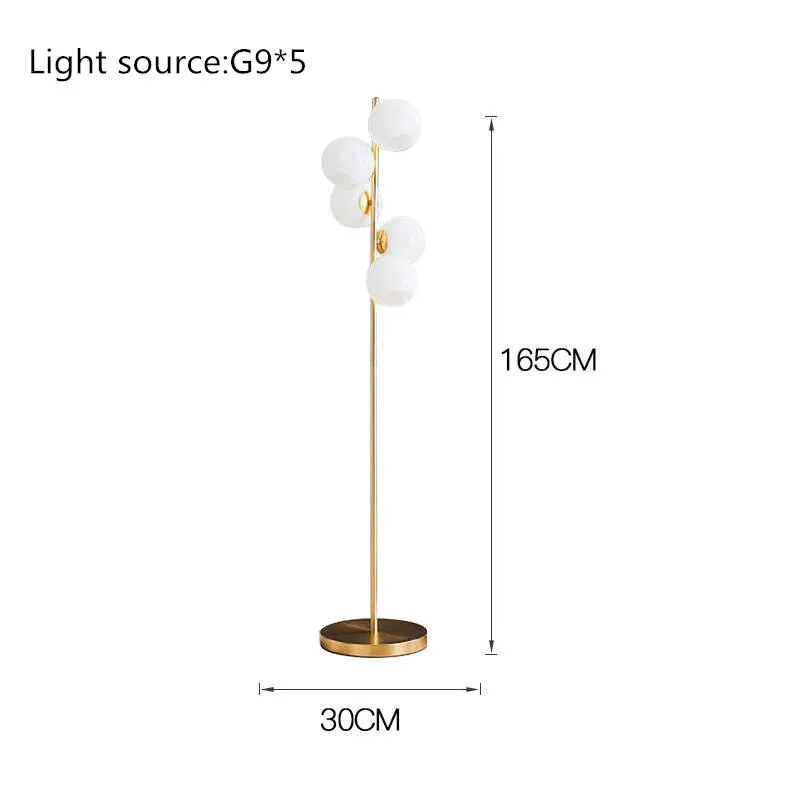 Nordic Simple LED Floor Lamps Glass Ball Standing Lamps Gold Light Living Room Bedroom Creative Art Home Decor Lighting Fixtures