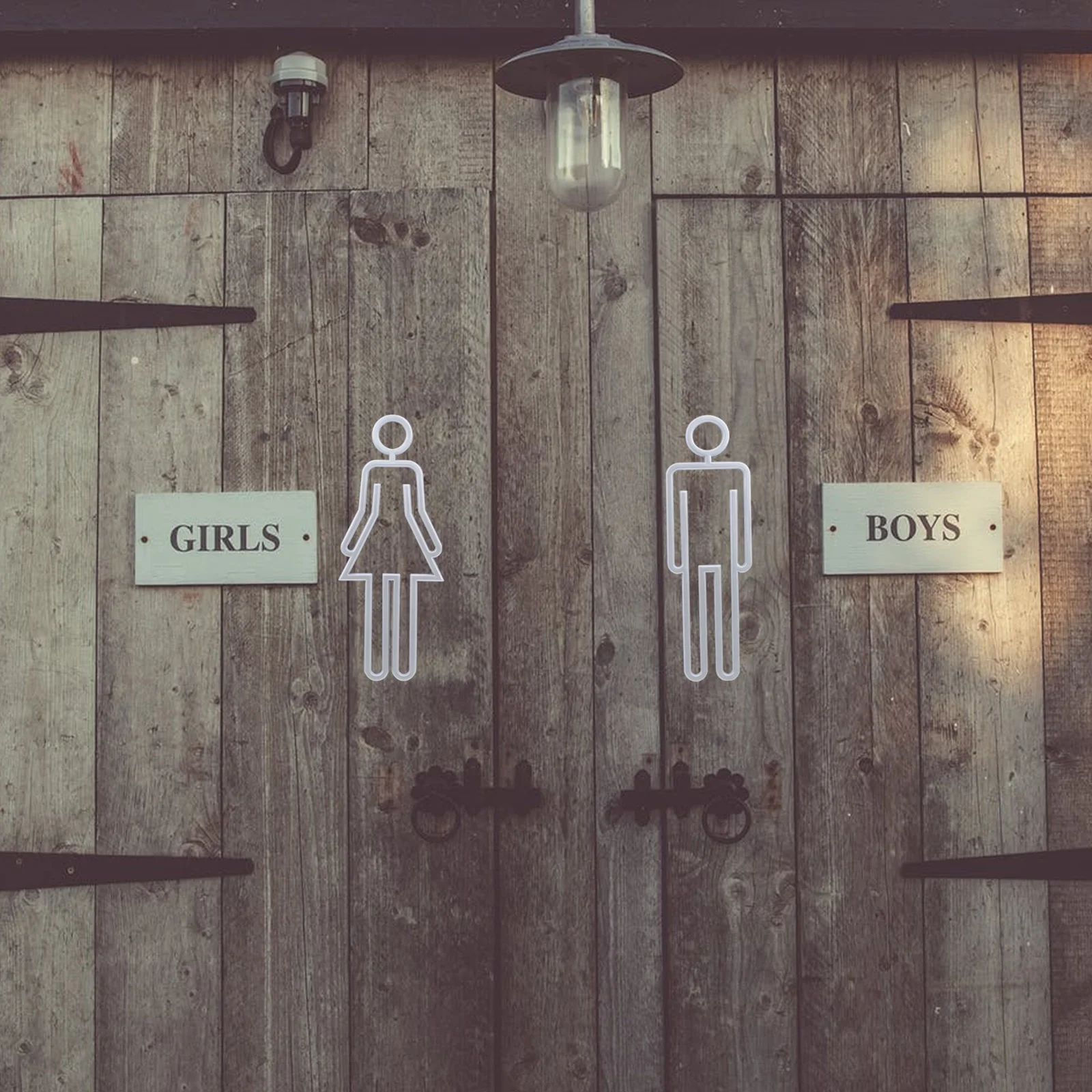 Targhe per WC Etichette di identificazione per bagno durevoli per uomini e donne Segni per bagno Targa per lavabo Toilette