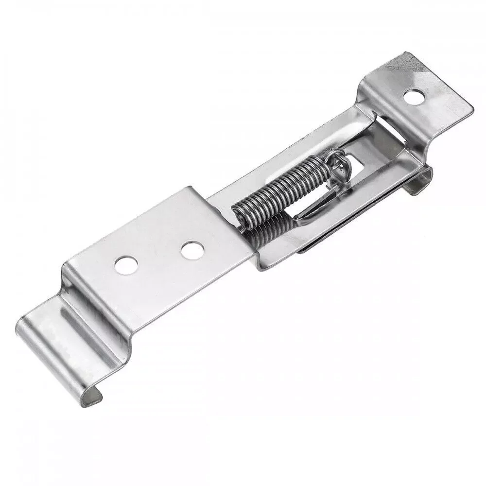 1 Pairs Rectangular Car License Plate Spring Loaded Stainless Steel Bracket Cars Frame Holder Clamps Trailer Number Plate Clips