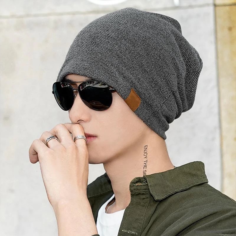 Fashion Solid Color Autumn Spring Warm Beanies Hat Men Women Casual Knitted Outdoor Baggy Skullcaps Soft Fordable Hip Hop Bonnet