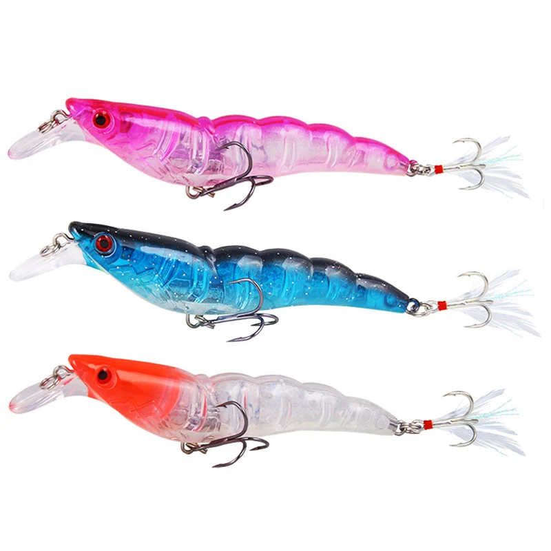 1 PC Fishing Bait Hard Full Attack Prawn Sinking Fishing Lure Simulated Shrimp Artificial Bait Fishing Tackle Lifelike Lures