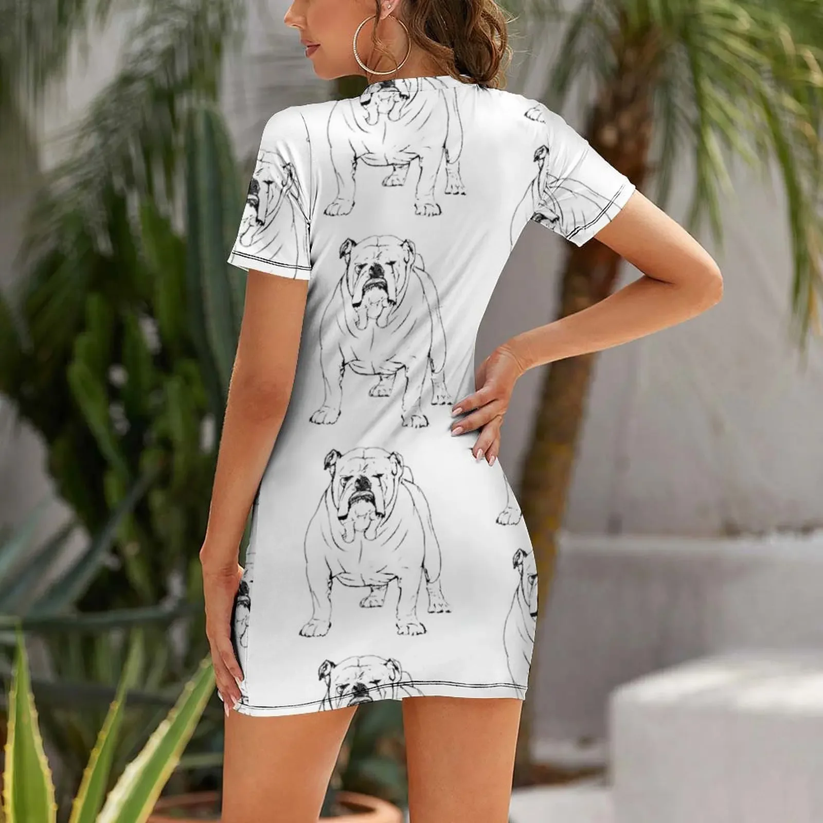 Junkyard Dawg Sketch Short Sleeved Dress clothing women summer 2024 Prom gown Long dress