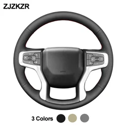 Hand Sewing Car Braid on Steering Wheel Cover for Chevrolet Blazer Silverado Suburban Tahoe Holden Acadia 2019 2020 2021 2022