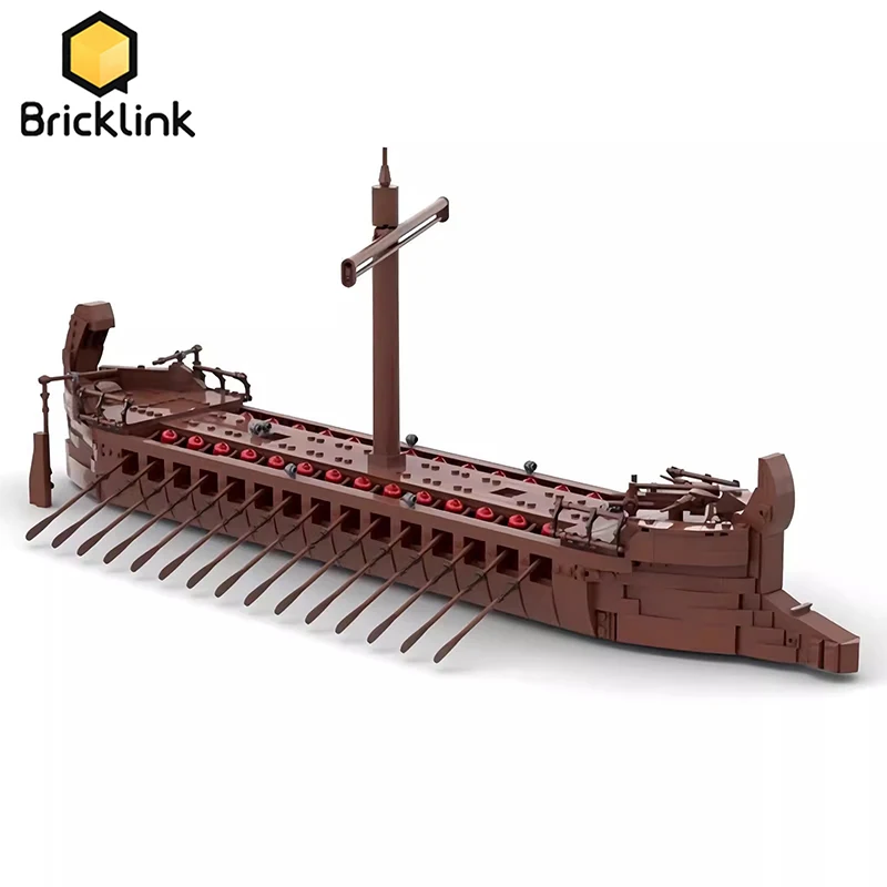 

Bricklink Military Ship Ideas MOC Greek Pirate Ship Bricks Creative Expert Warship Sets Building Blocks Toys For Children Gift