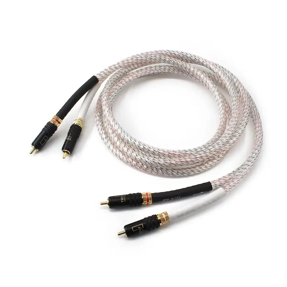 

HIFI Preffair RCA-кабель 7n OCC посеребренный аудиокабель с разъемом WBT 0144 RCA Позолоченный разъем RCA