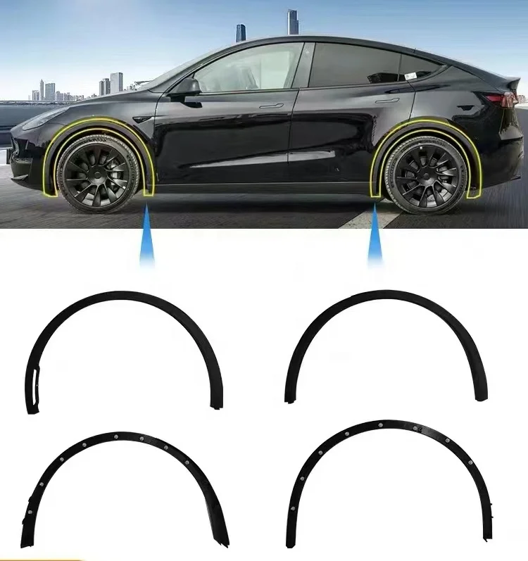 2019-2022 Tesla Model Y Wheel Brow Dry Carbon Fiber Body Kit Wheel Brow Upgrade and Modification