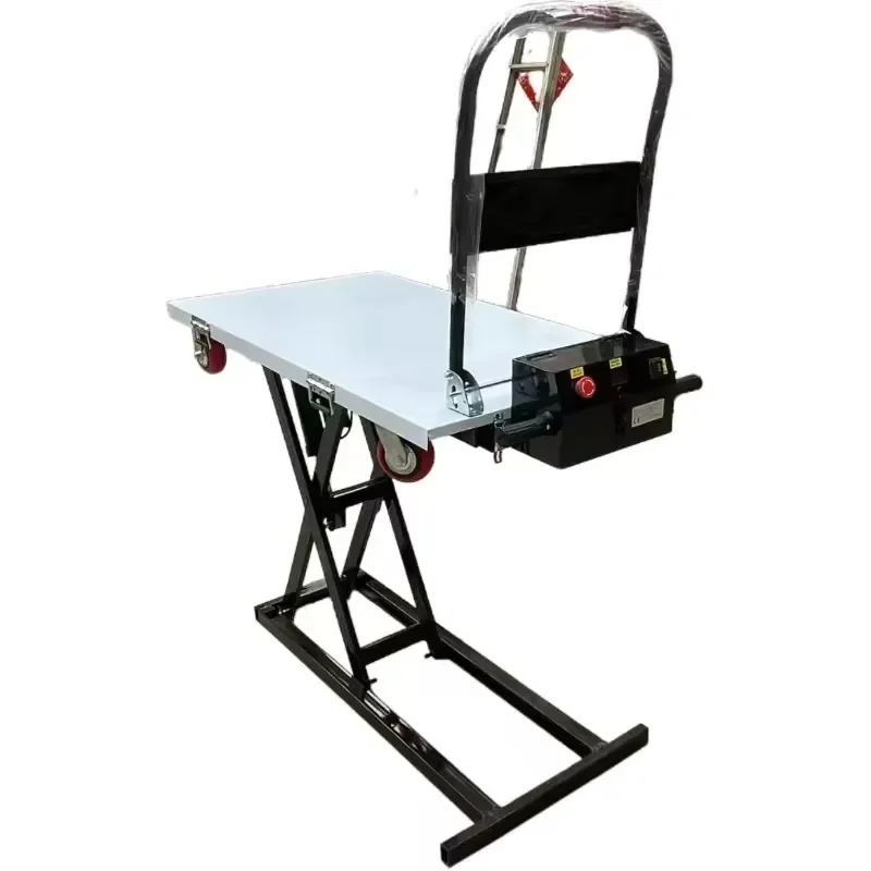 Heavy Lift Portable Electric Trolley Hydraulic Lithium Battery 300 500kg 1.1m Stock Lifting Platform with CE