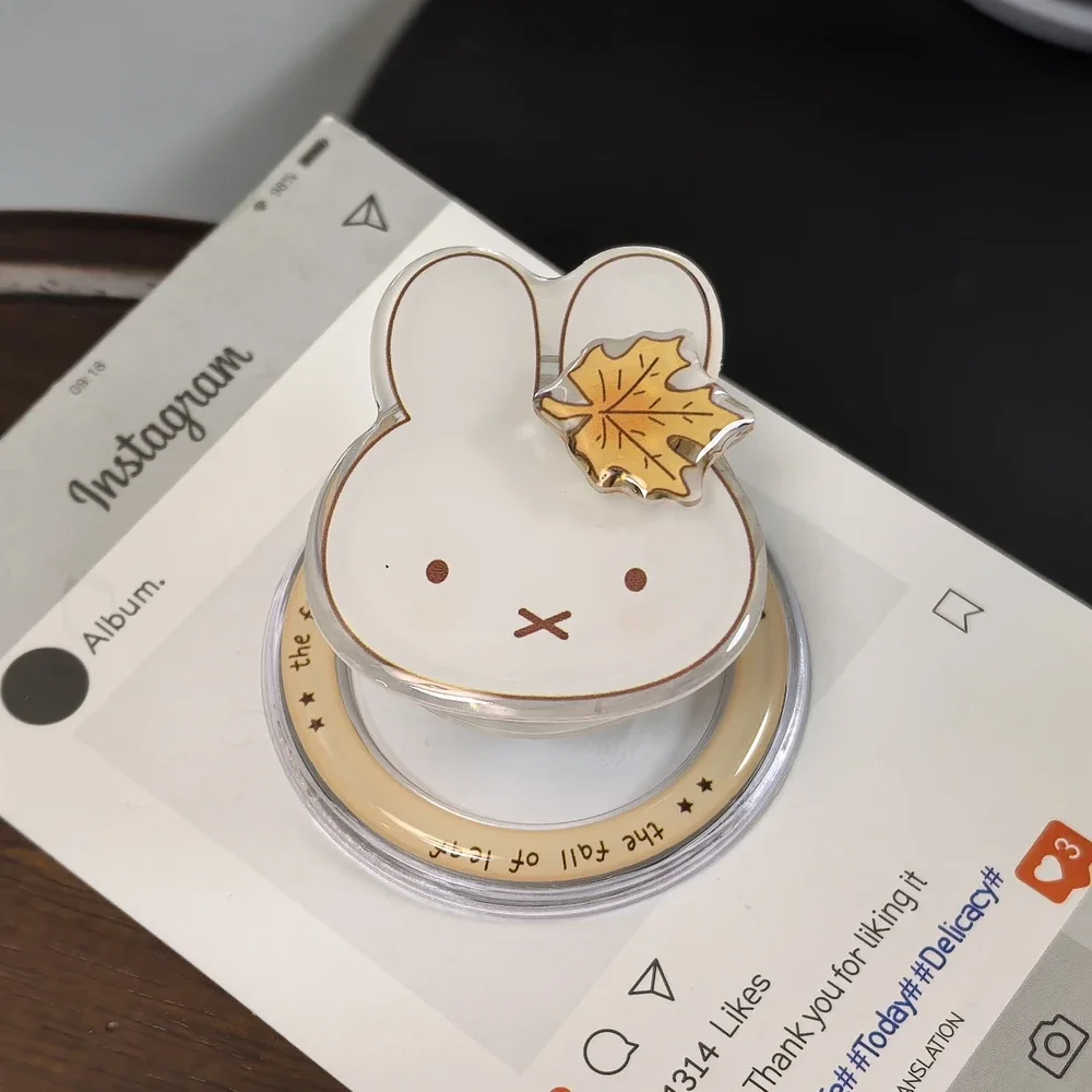 Miffy Rabbit Niedlicher Cartoon für Magsafe Magnetischer Telefonhalter Griptok Grip Tok Ständer für iPhone Samsung Faltbarer kabelloser Ladehalter – Detail 15