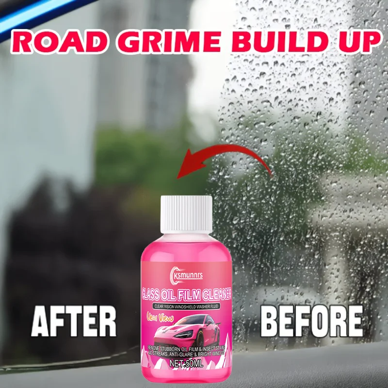 Concentrate glass wiper fluid to maintain smoothness, no stripes, and quickly restore clear glass