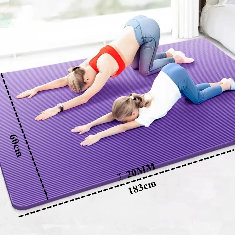 

1630x600x20mm Workout Indoor Thicken Rubber Thick Yoga Mat Moisture-proof Non-Slip Durable Picnic Mat Exercise Gym Fitness