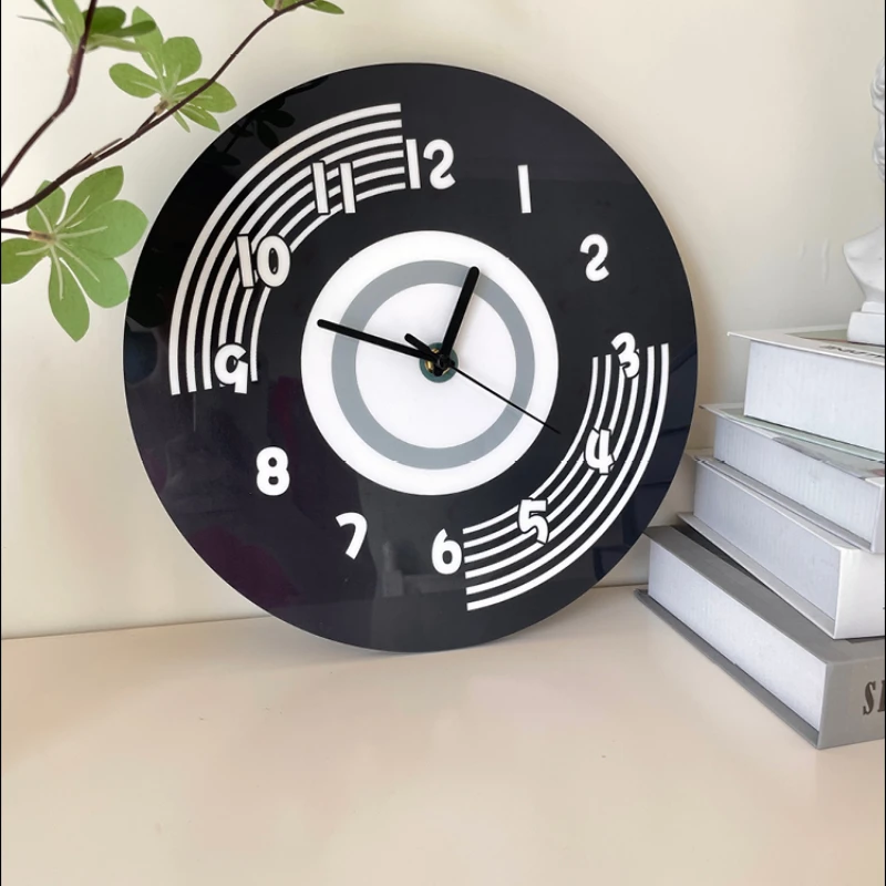 Modern Minimalist Art Decoration Wall Hanging Clock Music Room Artistic Creativity Home Decoration Silent Personality Wall Clock