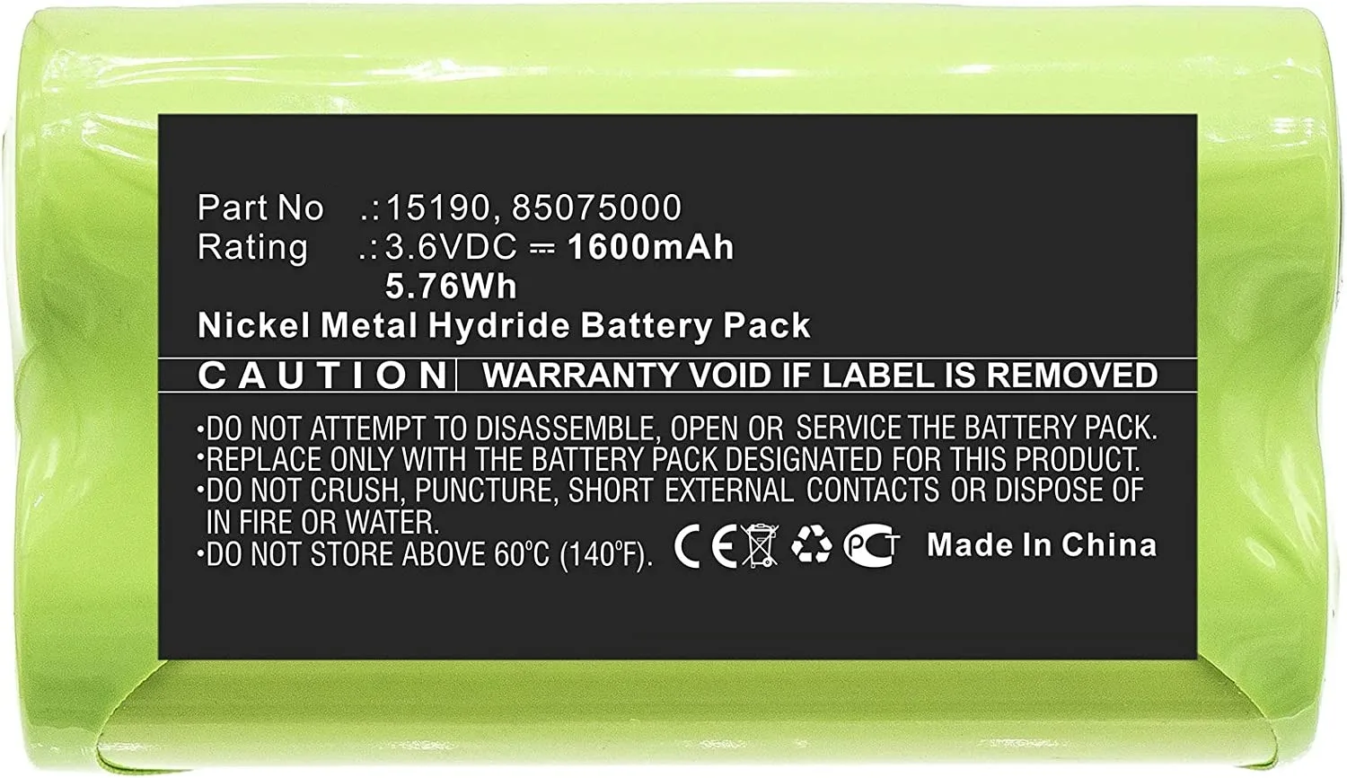 Wymienna bateria dla czarnego Decker KC360H,PN:15190/85075000,3.6V/1600mAh, bardzo wysoka pojemność