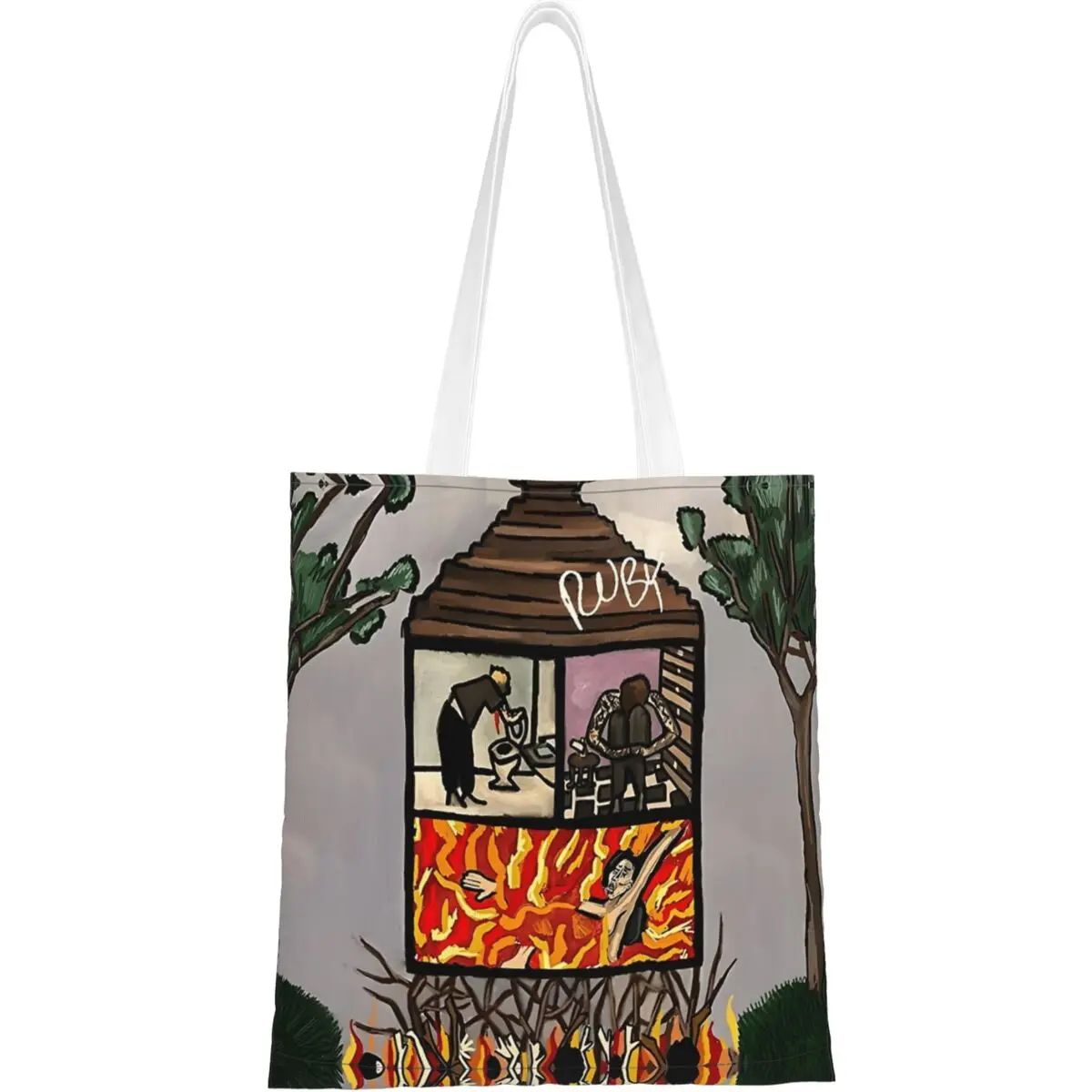 Suicideboys Long Term Effects Of Suffering Accessories Canvas Tote Bag for Women Daily G59 Records Grocery Bags