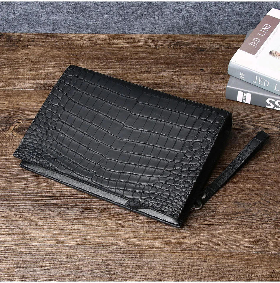 High Quality leather bag Men\'s Clutch bag genuine leather high-capacity cowhide bag