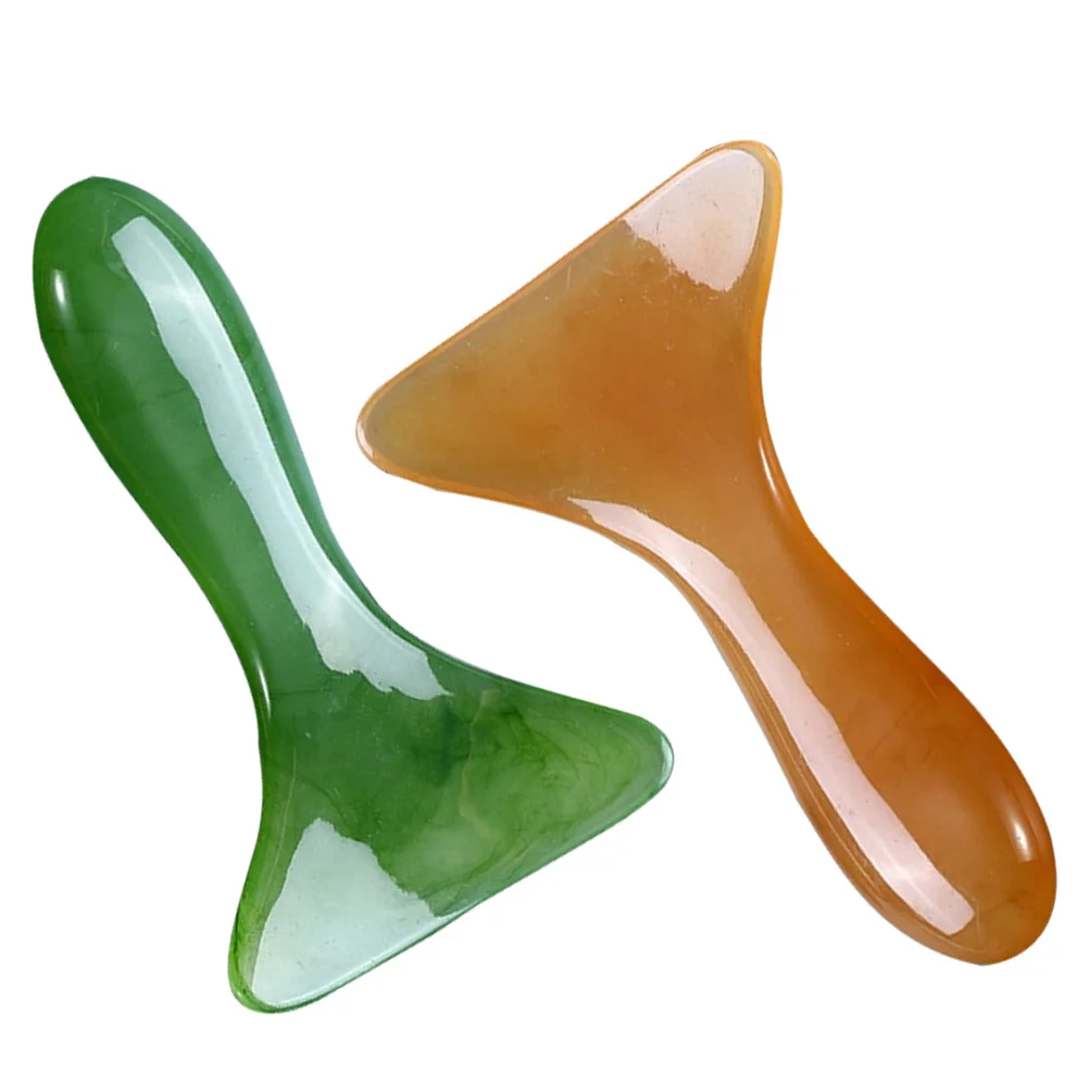 

2pcs Guasha Scraper Reusable Wood Body Massage Tool Handheld Muscle Relief Scraping Board For Home Neck Shoulder Therapy Compact