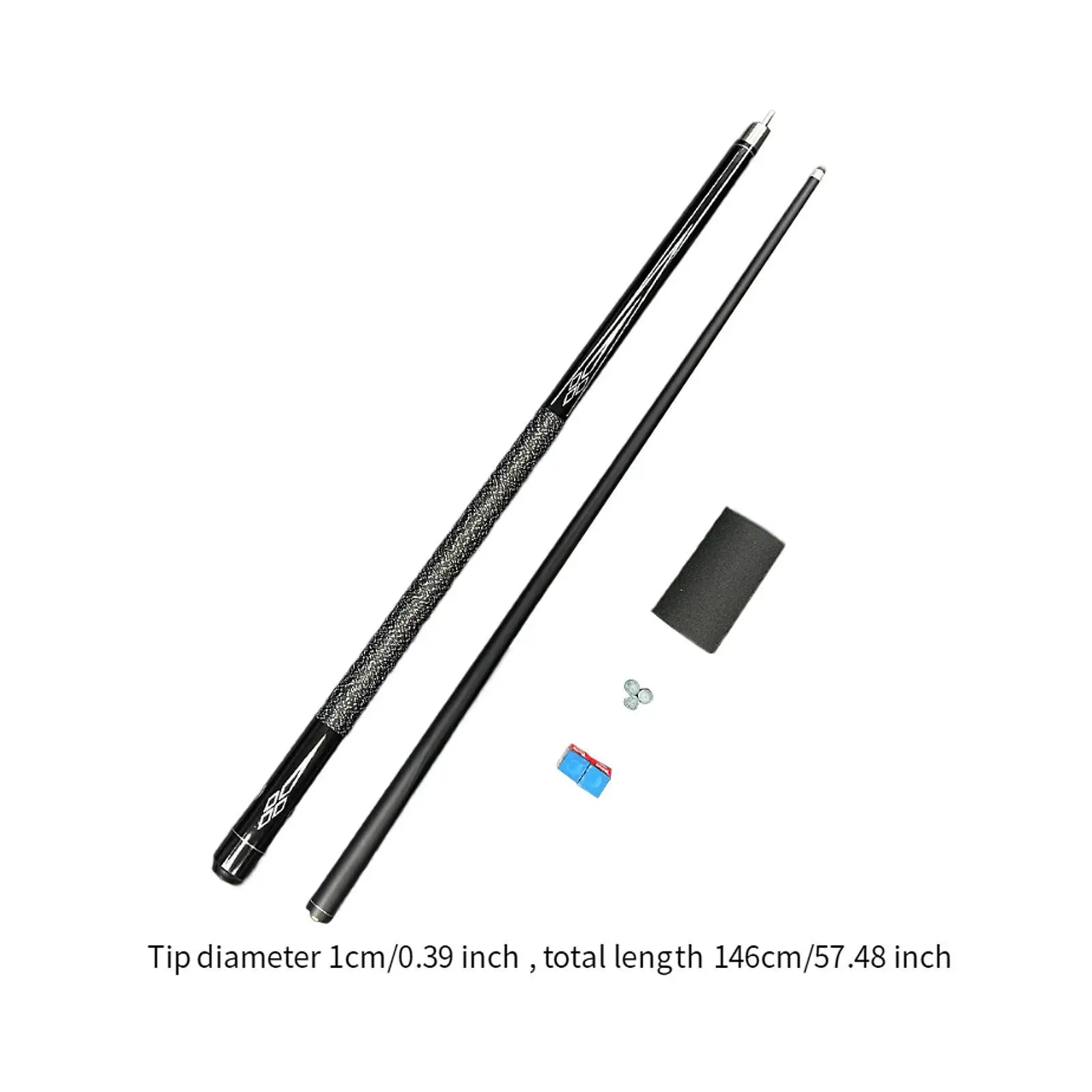 Billiard Cue Length 57.48 Inch Two-Part Design for Practice And Games Beginners Adults