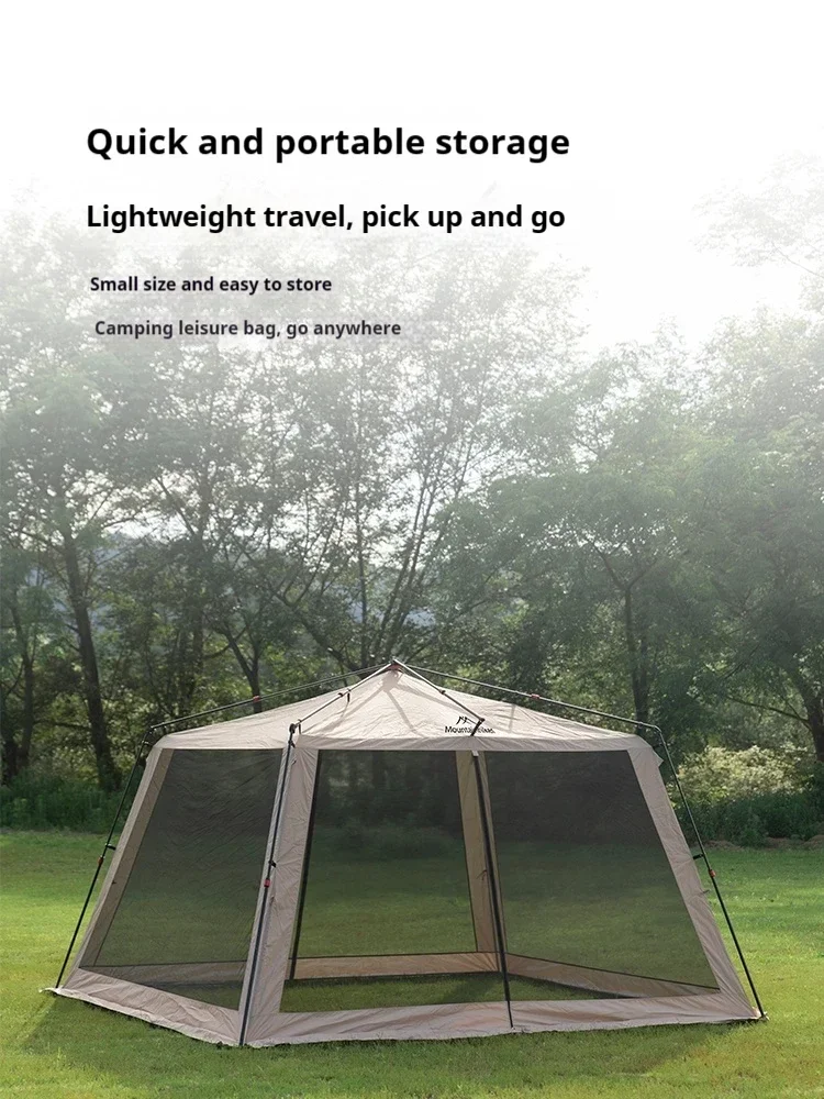 MOUNTAINHIKER 6-15 P Outdoor Camping Mosquito Net Automatic Tent Waterproof Silver Glue Anti-ultraviolet Beach Picnic Awning