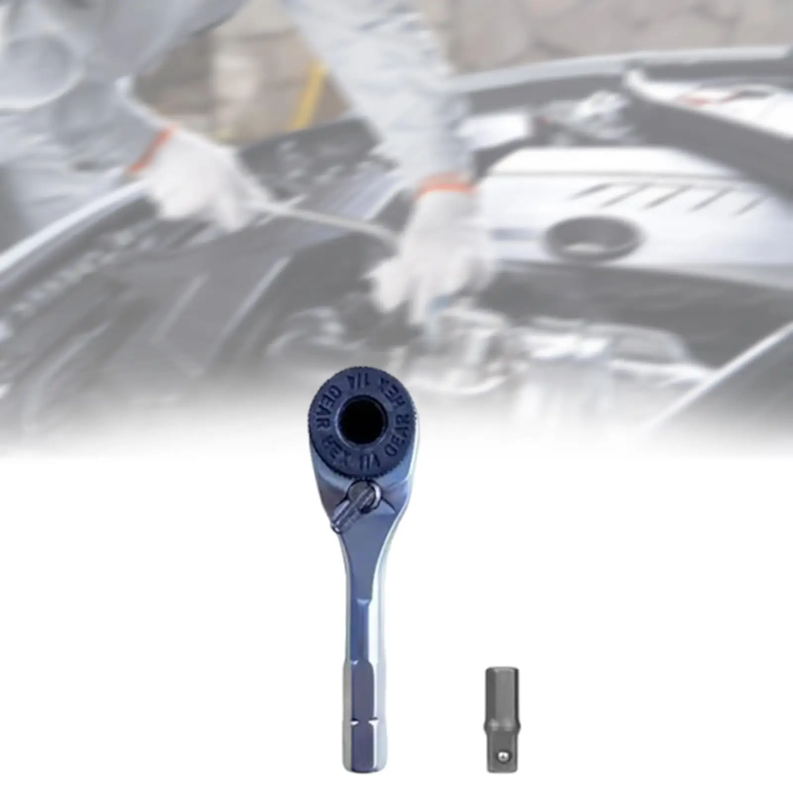 

Hexagon Ratchet Wrench Anti Slip Grip Multifunctional Manual Wrench Quick Release Sturdy Professional Double Direction Tool