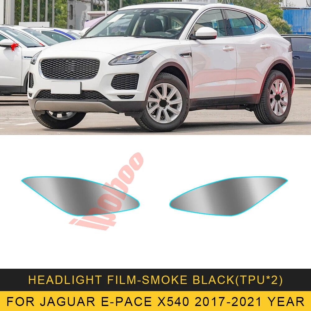 

Автомобильная защитная пленка LH + RH для фар из ТПУ с эффектом дыма, наклейка, Обложка для Jaguar E-Pace X540 2017-2021