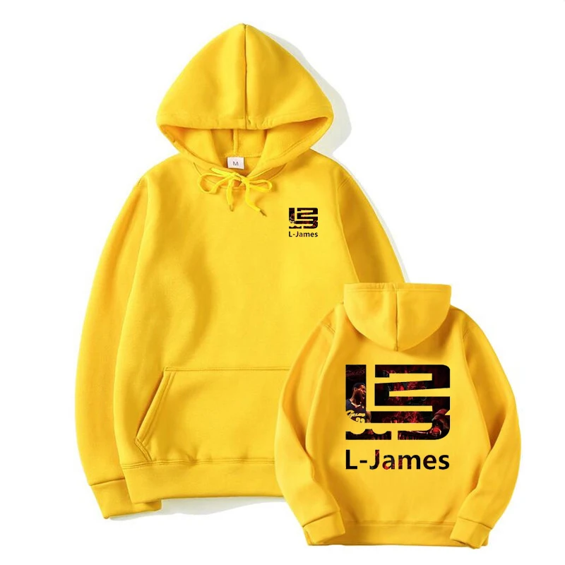 جديد وصول ربيع الخريف للجنسين الشارع أزياء جيمس هوديي: الذكور عارضة تنوعا طويلة الأكمام المطبوعة مقنعين الركض Sweatshi #4