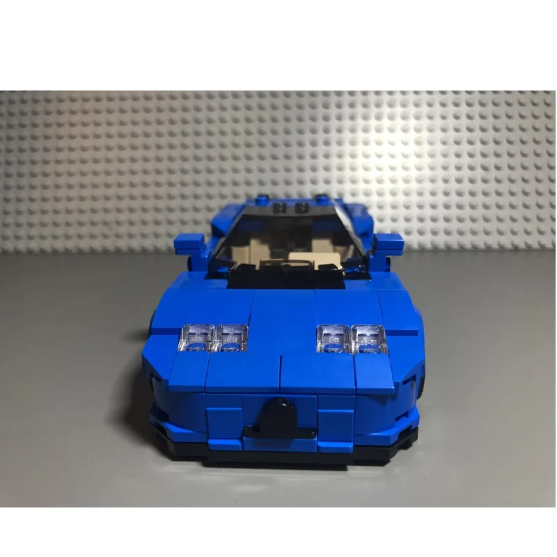 MOC-90526 Classic New Iconic Sport Blue Supercar Racing Model, 352 Parts, Creative Boys' and Children's Birthday Toy Gift