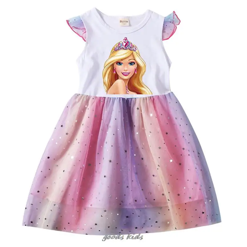 Hot Barbie the movie Girls Cosplay Dress Clothes Girl Kids Party Halloween Carnival Birthday Party Princess Evening Dresses