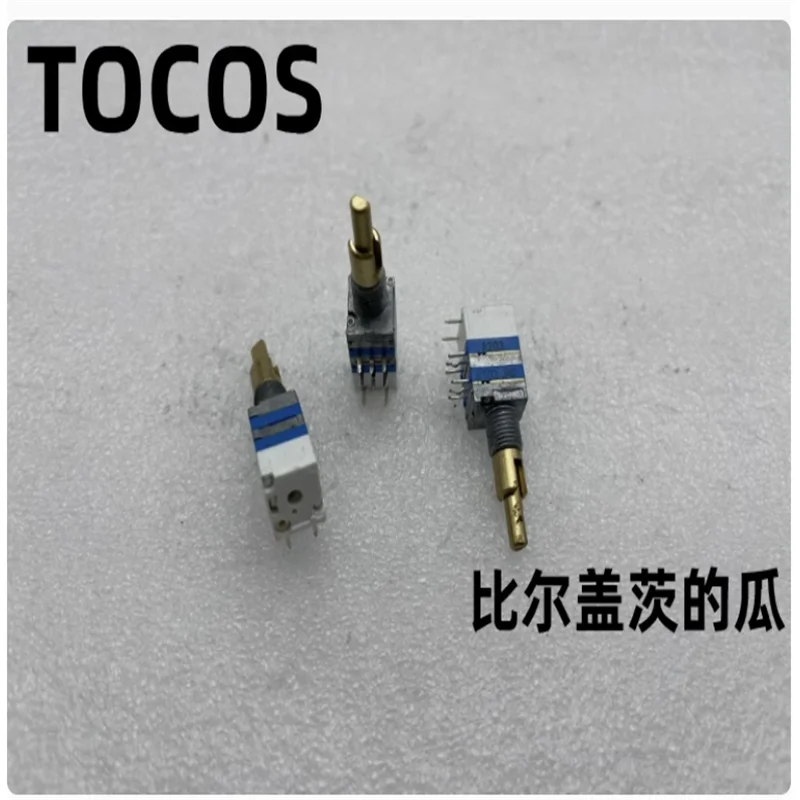 1 PCS Potenciômetro Duplo de Precisão TOCOS Japão RK097 com Ajuste Duplo e Chave A20K Traseira B10K Comprimento do Eixo 22mm