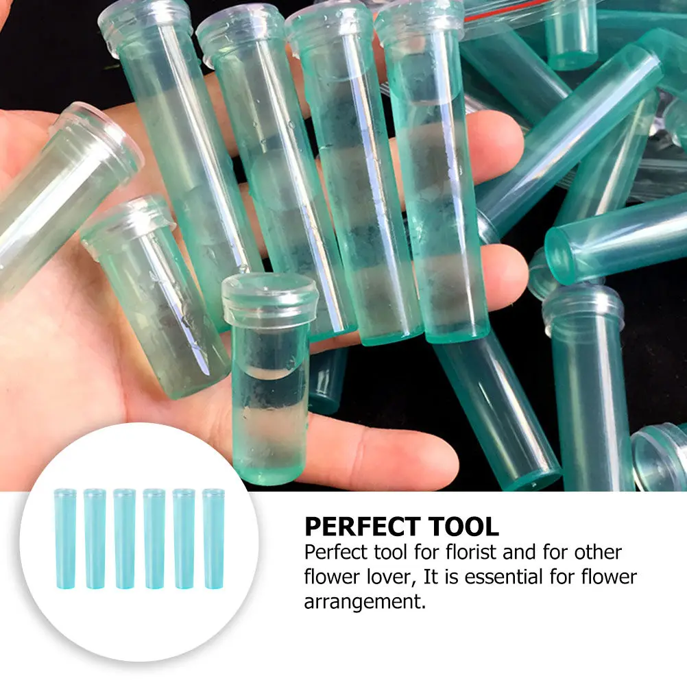50Pcs Floral Supplies Fresh Tube for Flower Delivery and Transport Well-Designed Spill-Proof Preservation Tube