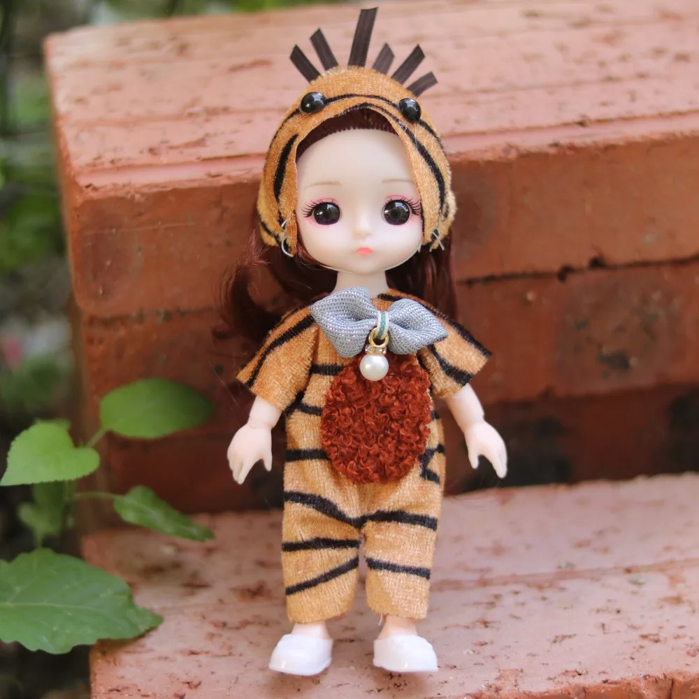 

Кукла BJD BJD 1/12 с одеждой и одеждой, 13 подвижных суставов, мини-кукла для девочек с одеждой, голубыми глазами и обувью