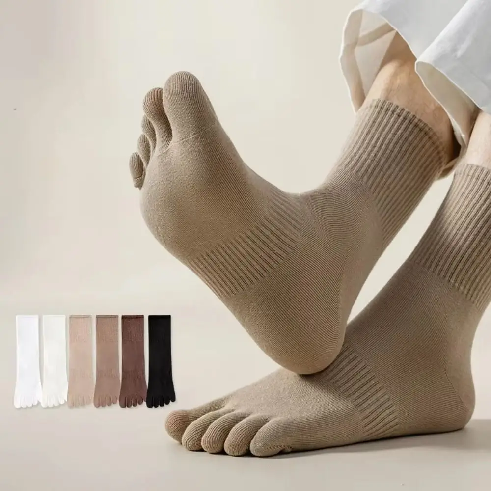 

With Separate Fingers Five Finger Socks Thin Short Tube Low Cut Ankle Sports Socks Anti Friction Sweat-absorbing